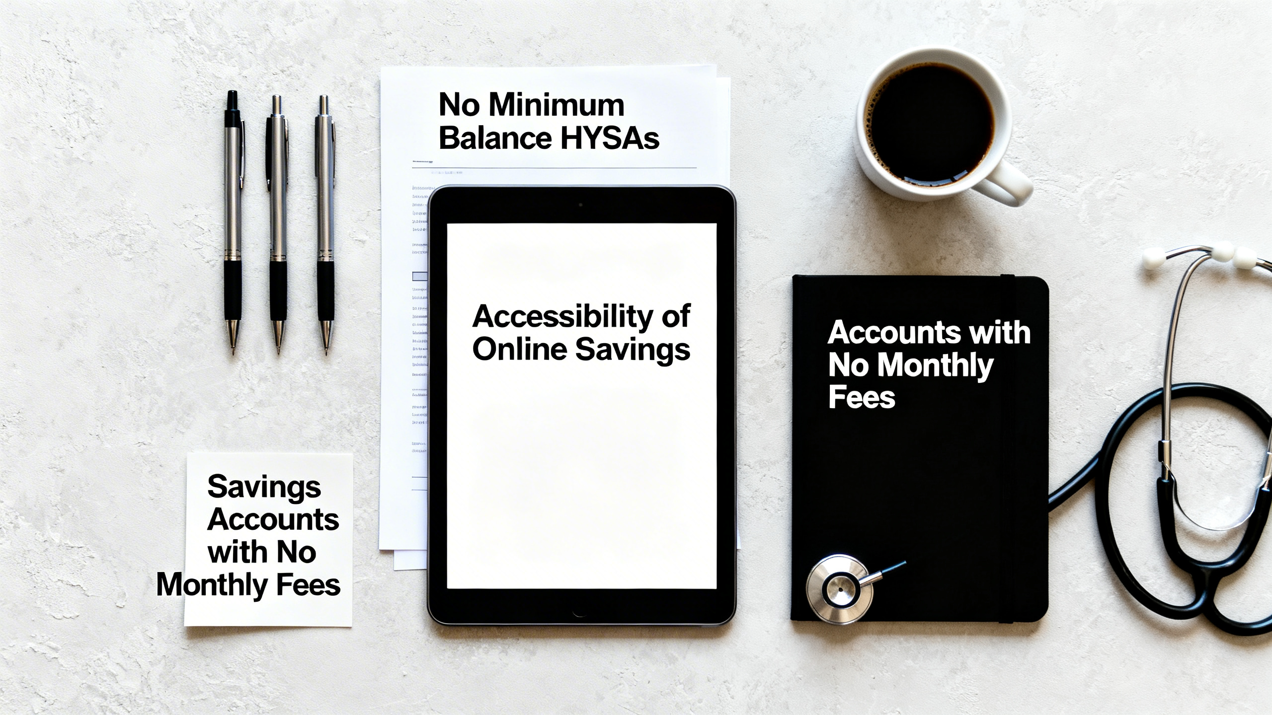 `Guide to No Minimum Balance HYSAs and Fee-Free Savings Accounts: Benefits, Rates & Selection`