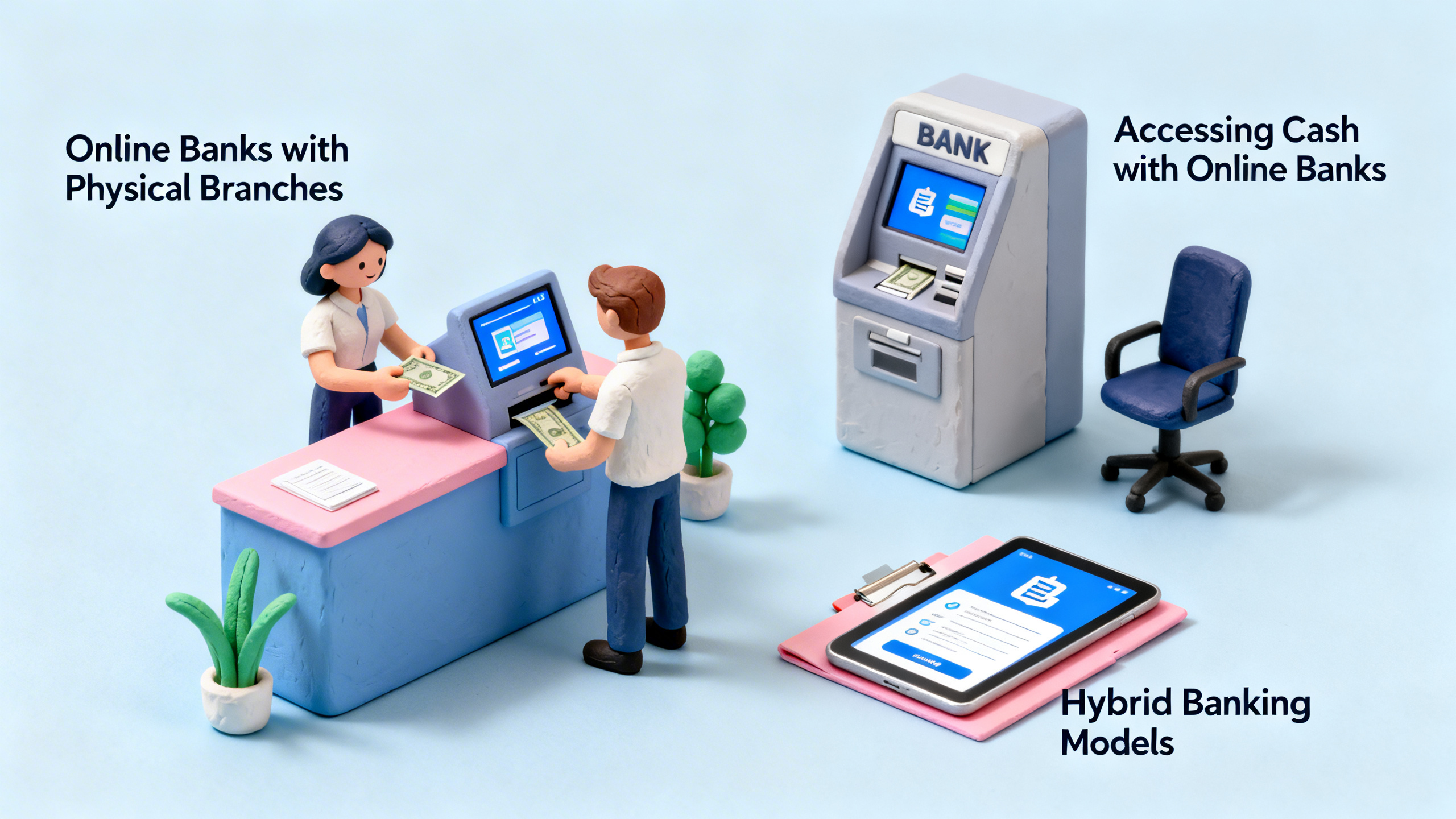 How to Access Cash with Online Banks: Hybrid Banking Models vs. Online Banks with Physical Branches – Fees, Methods & Expert Comparisons