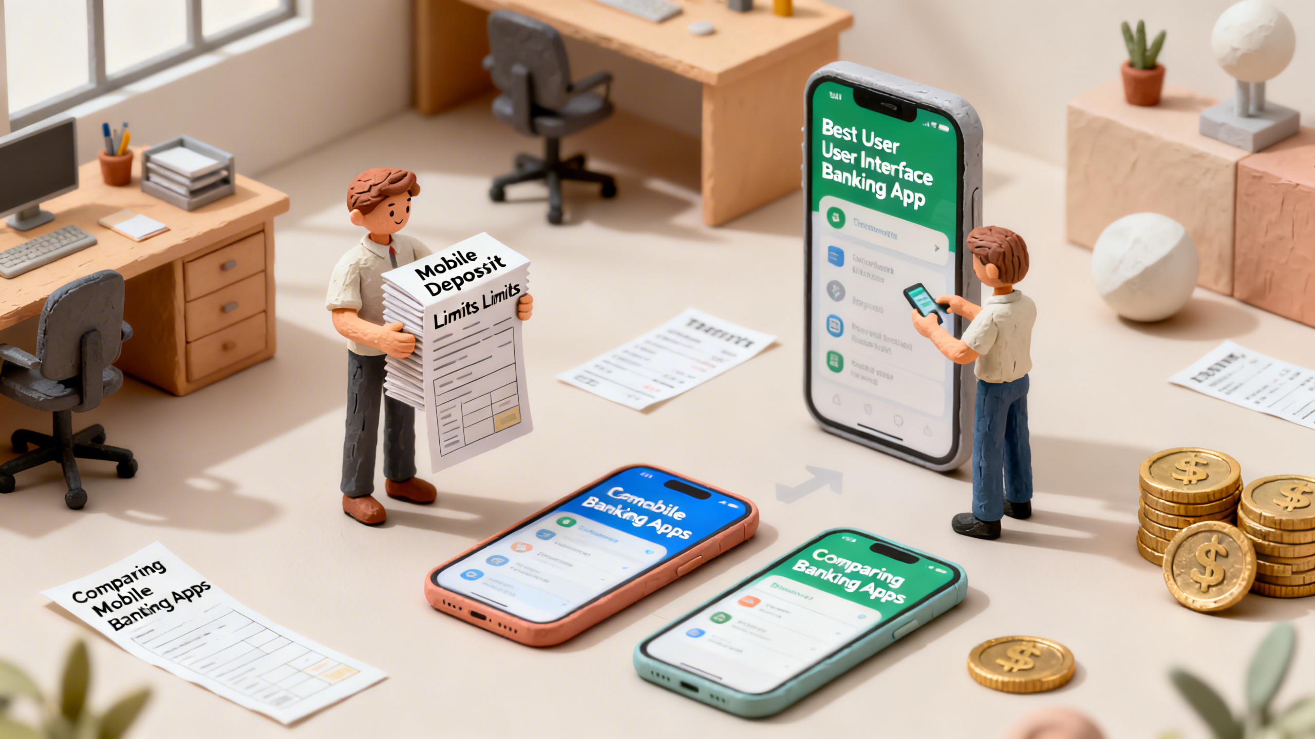 `Comparing Mobile Banking Apps: Mobile Deposit Limits & Best User Interface`